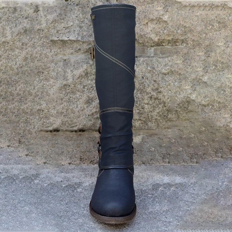 Inès Bottes Mi-Mollet À Boucles Et Talon Bas Femme