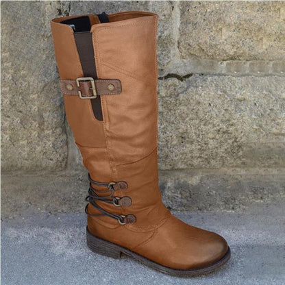 Inès Bottes Mi-Mollet À Boucles Et Talon Bas Femme