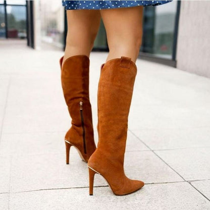 Anaïs Bottes Hautes À Talon Aiguille Et Bout Pointu Femme