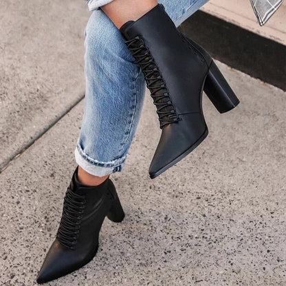 Mathilde Bottines Bicolores À Talon Carré Femme