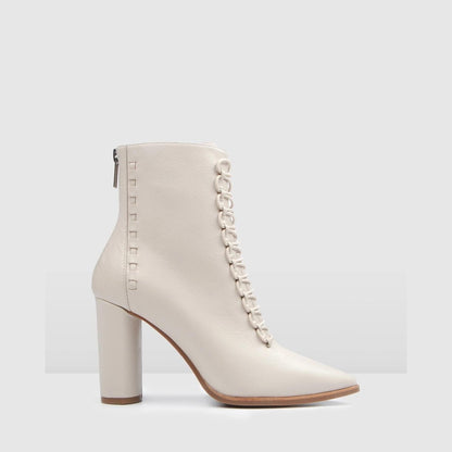 Mathilde Bottines Bicolores À Talon Carré Femme