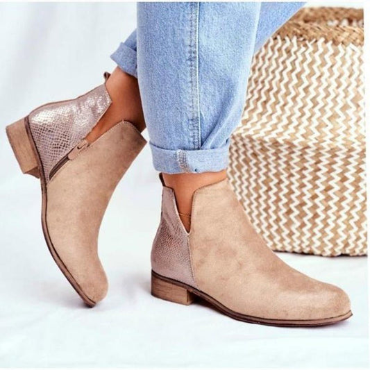 Tiphaine Bottines Bicolores Échancrées À Talon Bas Femme