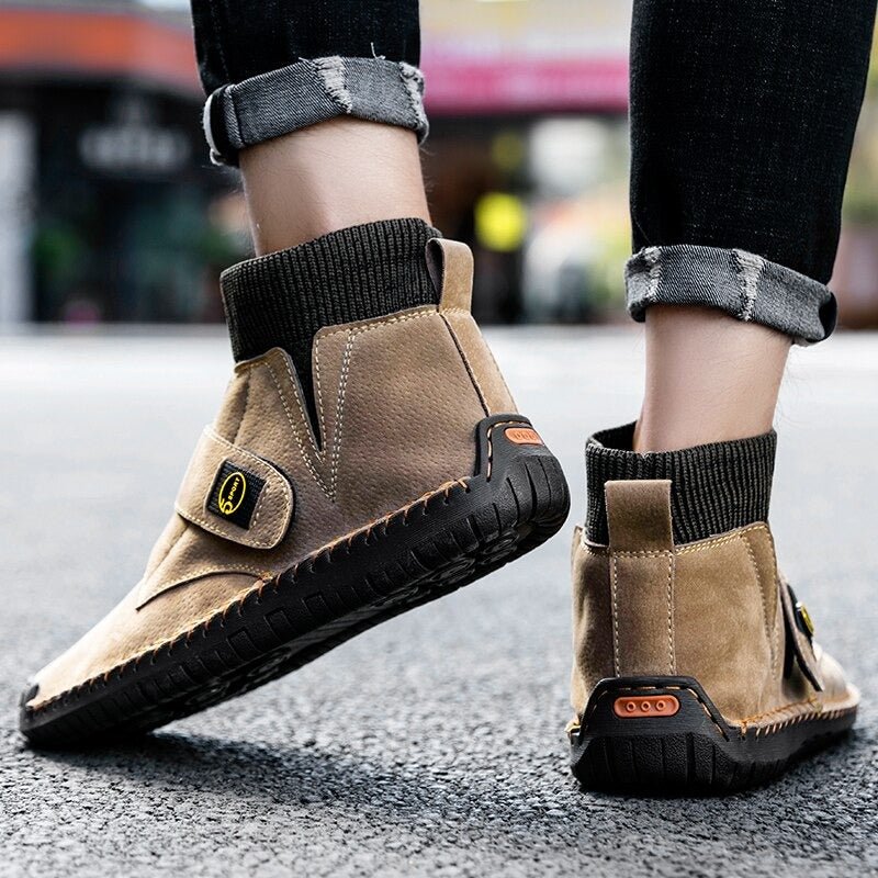Damien Bottines À Scratch Et Col Tricot Homme