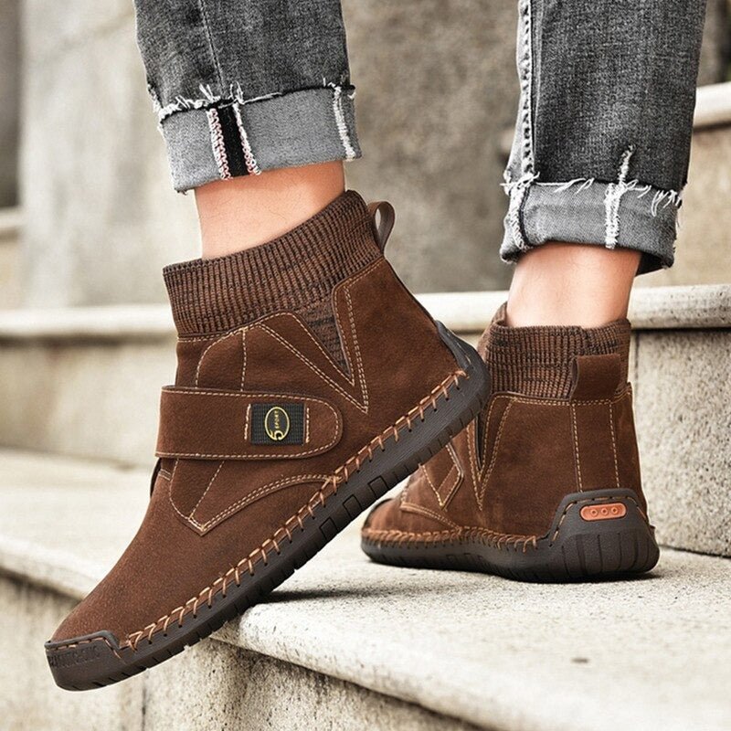 Damien Bottines À Scratch Et Col Tricot Homme