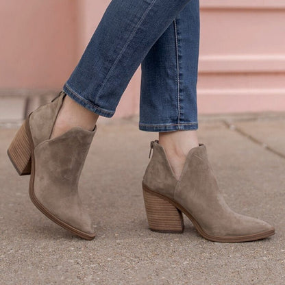 Lise Bottines Échancrées En V À Talon Carré Femme