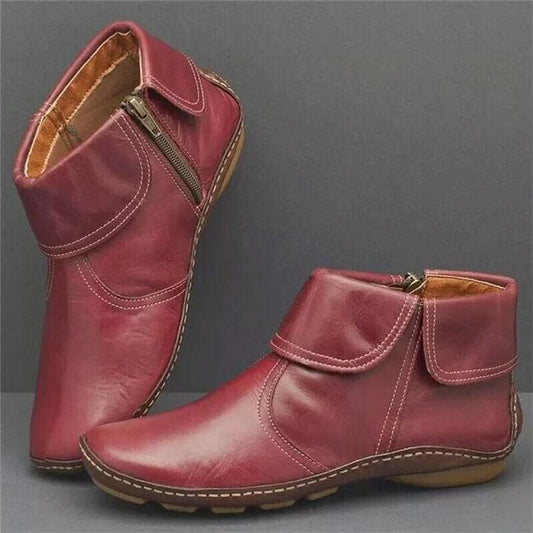 Lorène Bottines À Revers Rabattable Zippées Femme