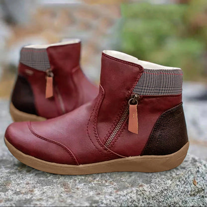 Honorine Bottines Zippées À Col Tricot Et Doublure Femme
