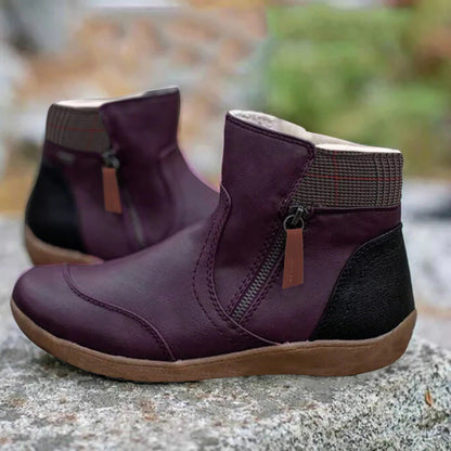 Honorine Bottines Zippées À Col Tricot Et Doublure Femme