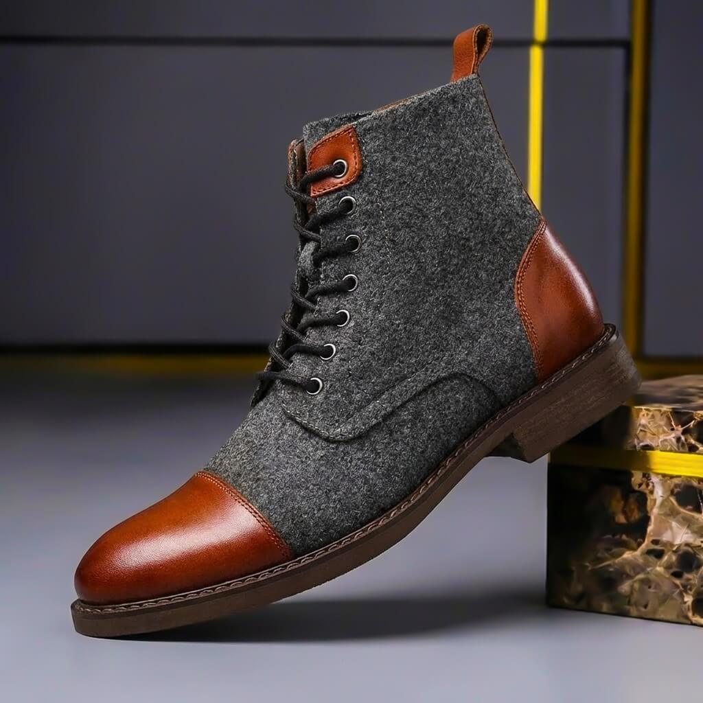 Gaspard Bottines Montantes À Lacets Bicolores Homme