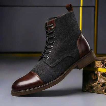 Gaspard Bottines Montantes À Lacets Bicolores Homme