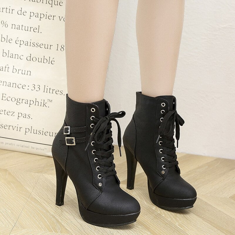 Valentine Bottines À Lacets Talon Aiguille Et Plateforme Femme