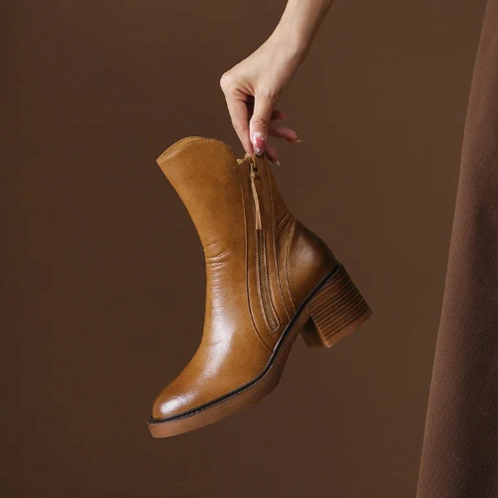 Coralie Bottines Citadines Zippées À Talon Bloc Femme