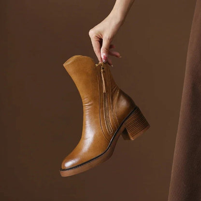 Coralie Bottines Citadines Zippées À Talon Bloc Femme