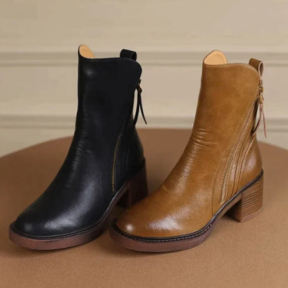 Coralie Bottines Citadines Zippées À Talon Bloc Femme
