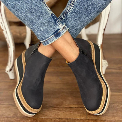 Maëline Bottines Compensées À Plateforme Et Zip Latéral Femme
