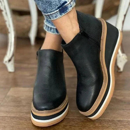 Maëline Bottines Compensées À Plateforme Et Zip Latéral Femme