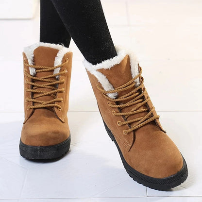 Mireille Bottines À Lacets Doublées Fourrées Semelle Crantée Femme