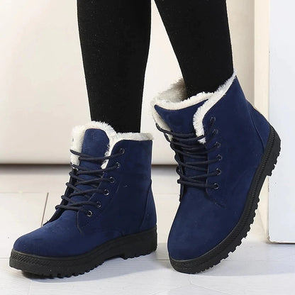 Mireille Bottines À Lacets Doublées Fourrées Semelle Crantée Femme