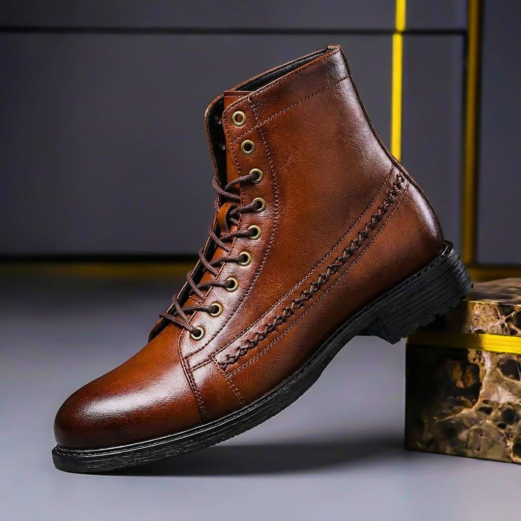 Émile Bottines Montantes À Lacets Détail Cousu Homme