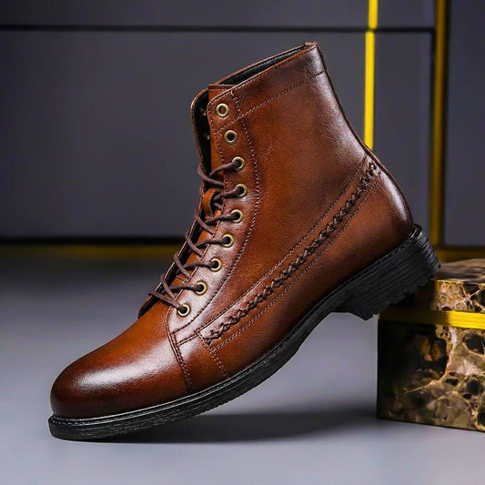 Émile Bottines Montantes À Lacets Détail Cousu Homme