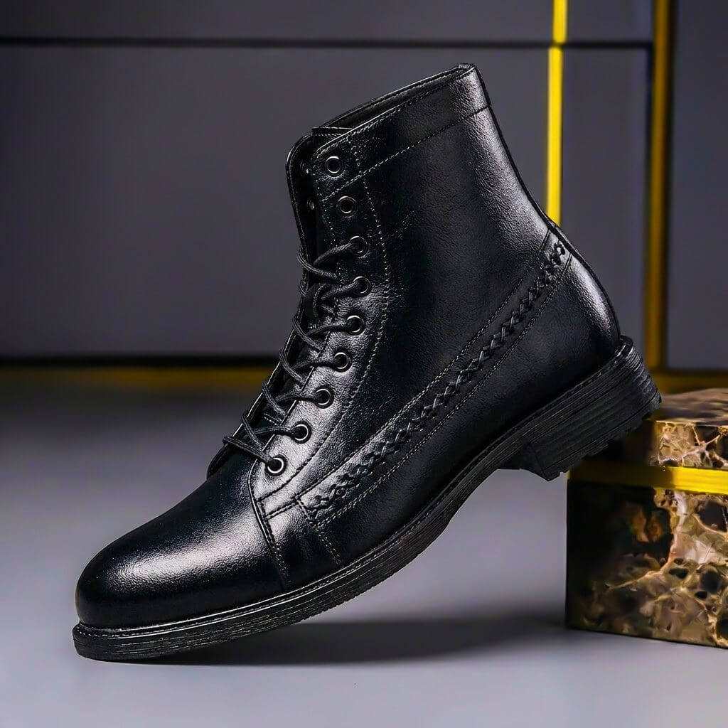 Émile Bottines Montantes À Lacets Détail Cousu Homme