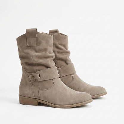 Alizée Bottines Slouchy Mi-Mollet À Sangle Décorative Femme