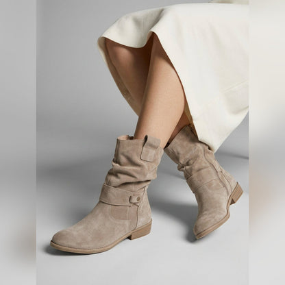 Alizée Bottines Slouchy Mi-Mollet À Sangle Décorative Femme