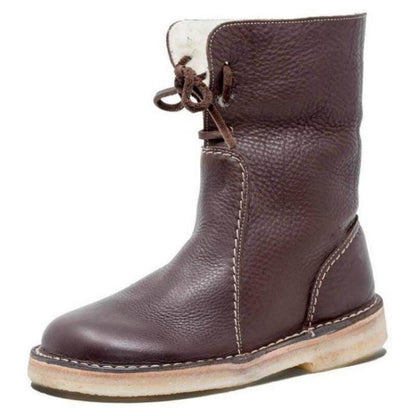 Flavie Bottes Fourrées À Laçage Arrière Et Semelle Crêpe Femme