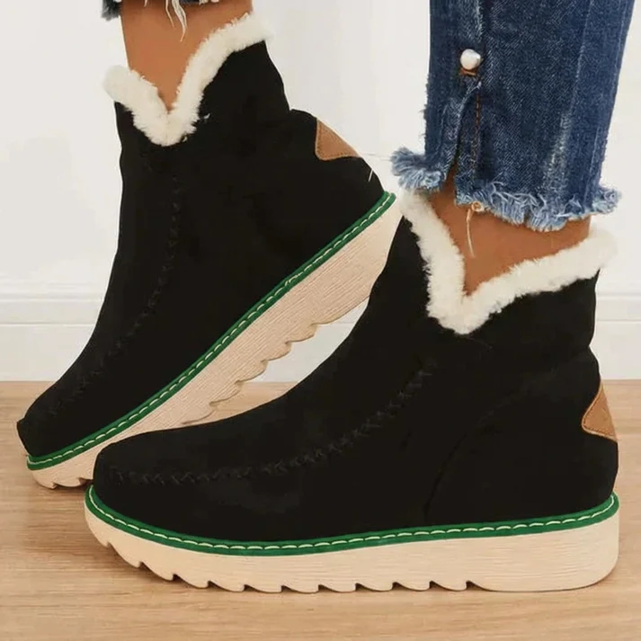 Sidonie Bottines Fourrées À Enfiler Semelle Plateforme Femme