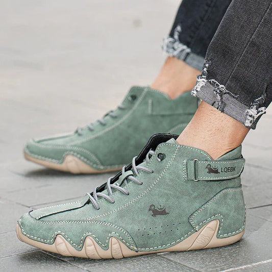 Madeleine Baskets Montantes À Lacets Et Scratch Semelle Crantée Femme