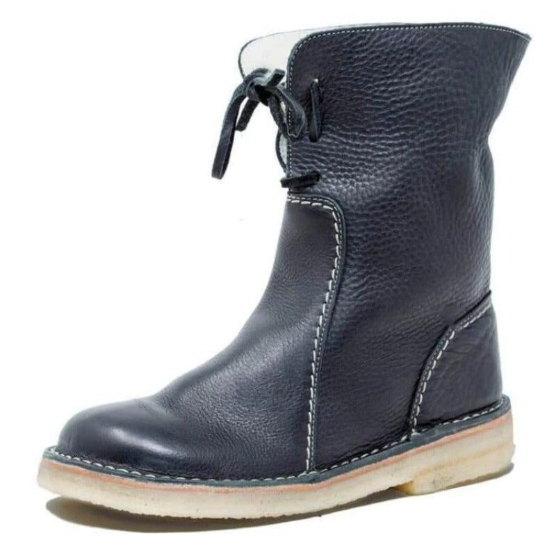 Flavie Bottes Fourrées À Laçage Arrière Et Semelle Crêpe Femme
