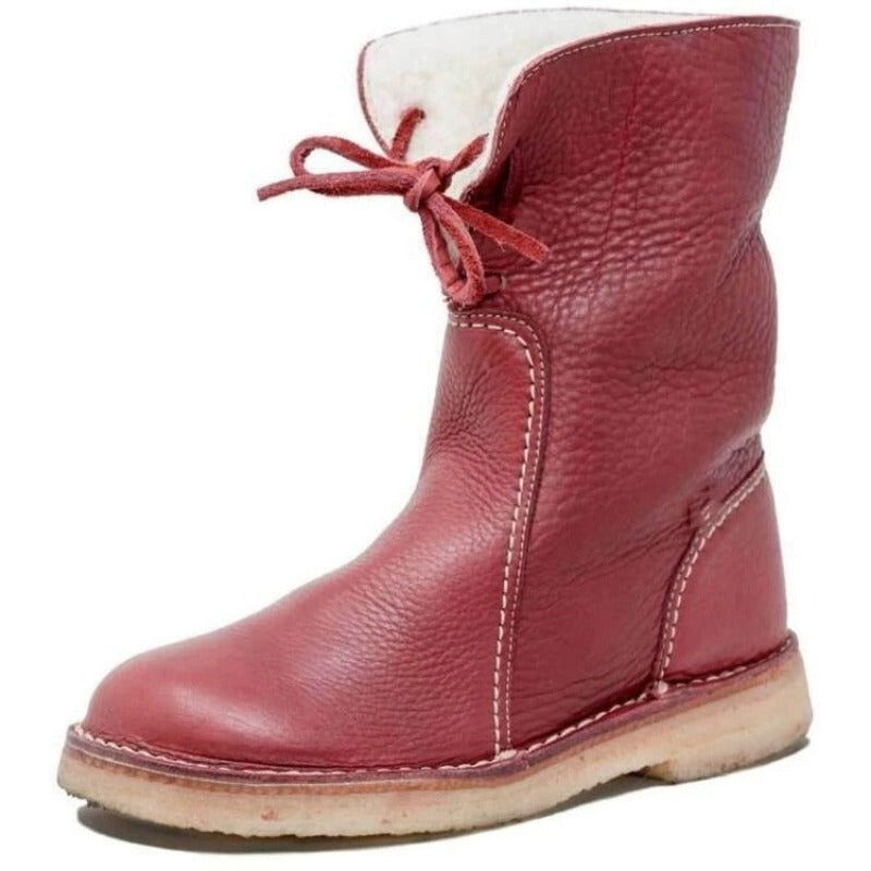 Flavie Bottes Fourrées À Laçage Arrière Et Semelle Crêpe Femme