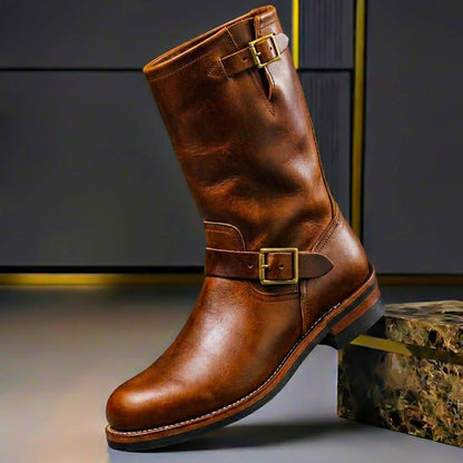 Marius Bottines Vintage Aspect Cuir Homme
