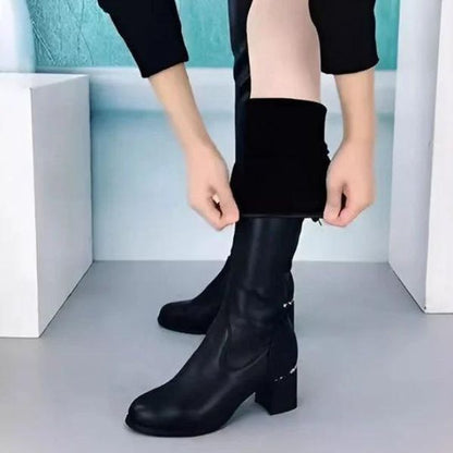 Daphné Cuissardes À Talon Carré Et Bout Rond Femme