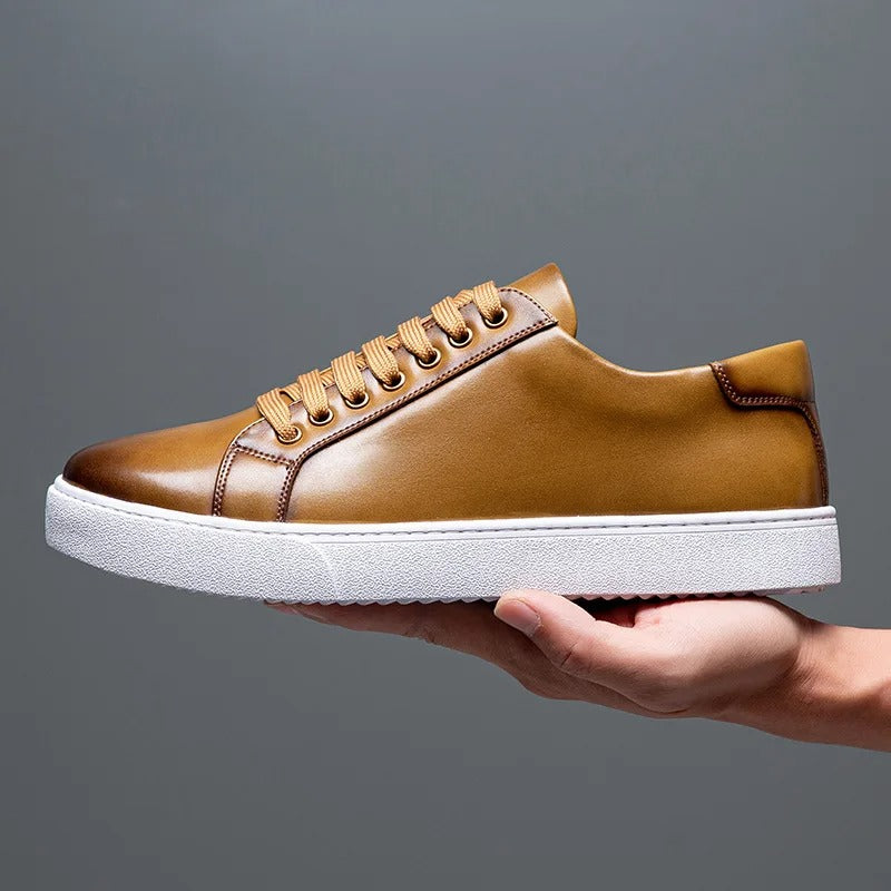 Fabien Baskets Aspect Cuir Lisse Homme