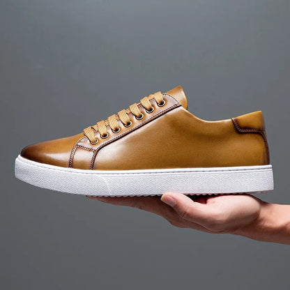 Fabien Baskets Aspect Cuir Lisse Homme