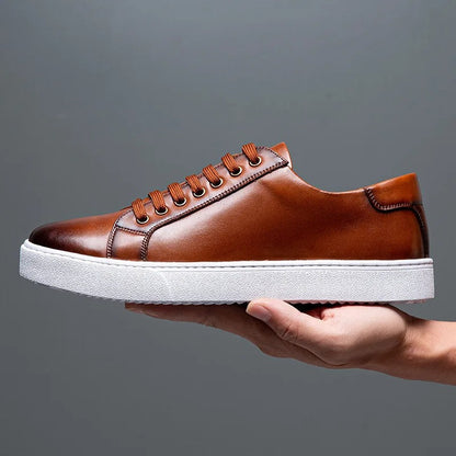 Fabien Baskets Aspect Cuir Lisse Homme