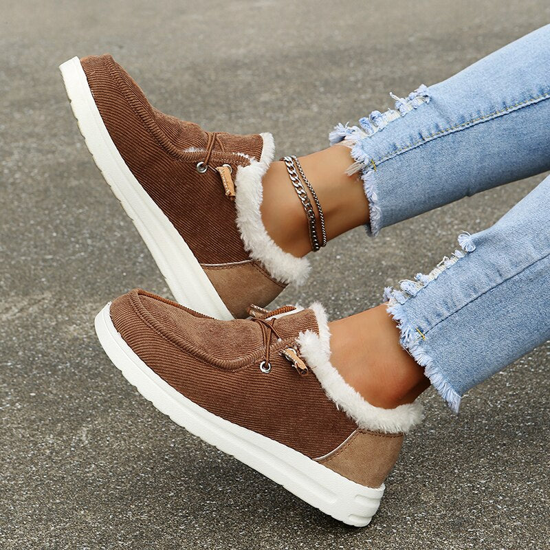 Mélisande Mocassins Montants Fourrés Effet Daim Femme