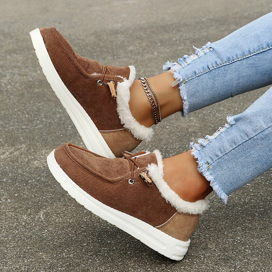 Mélisande Mocassins Montants Fourrés Effet Daim Femme