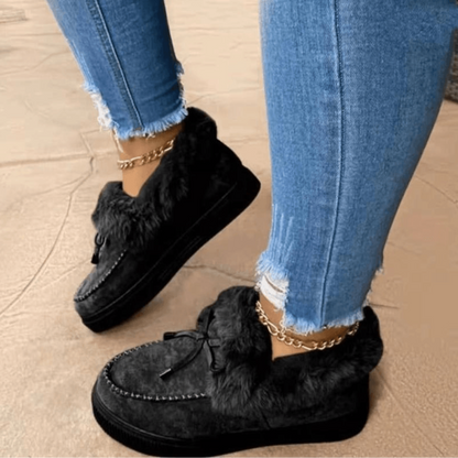Esther Chaussons D'Hiver Doublés Fausse Fourrure Femme