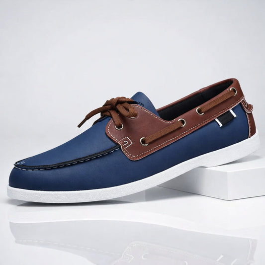 Chaussures bateau Corentin en éco-cuir pour homme, vue d'ensemble