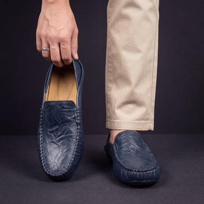 Mocassins Aurélien en cuir véritable pour homme, vue de dessus