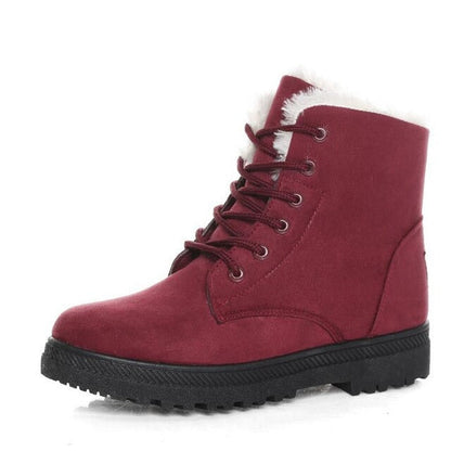 Mireille Bottines À Lacets Doublées Fourrées Semelle Crantée Femme