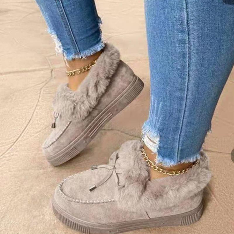 Esther Chaussons D'Hiver Doublés Fausse Fourrure Femme