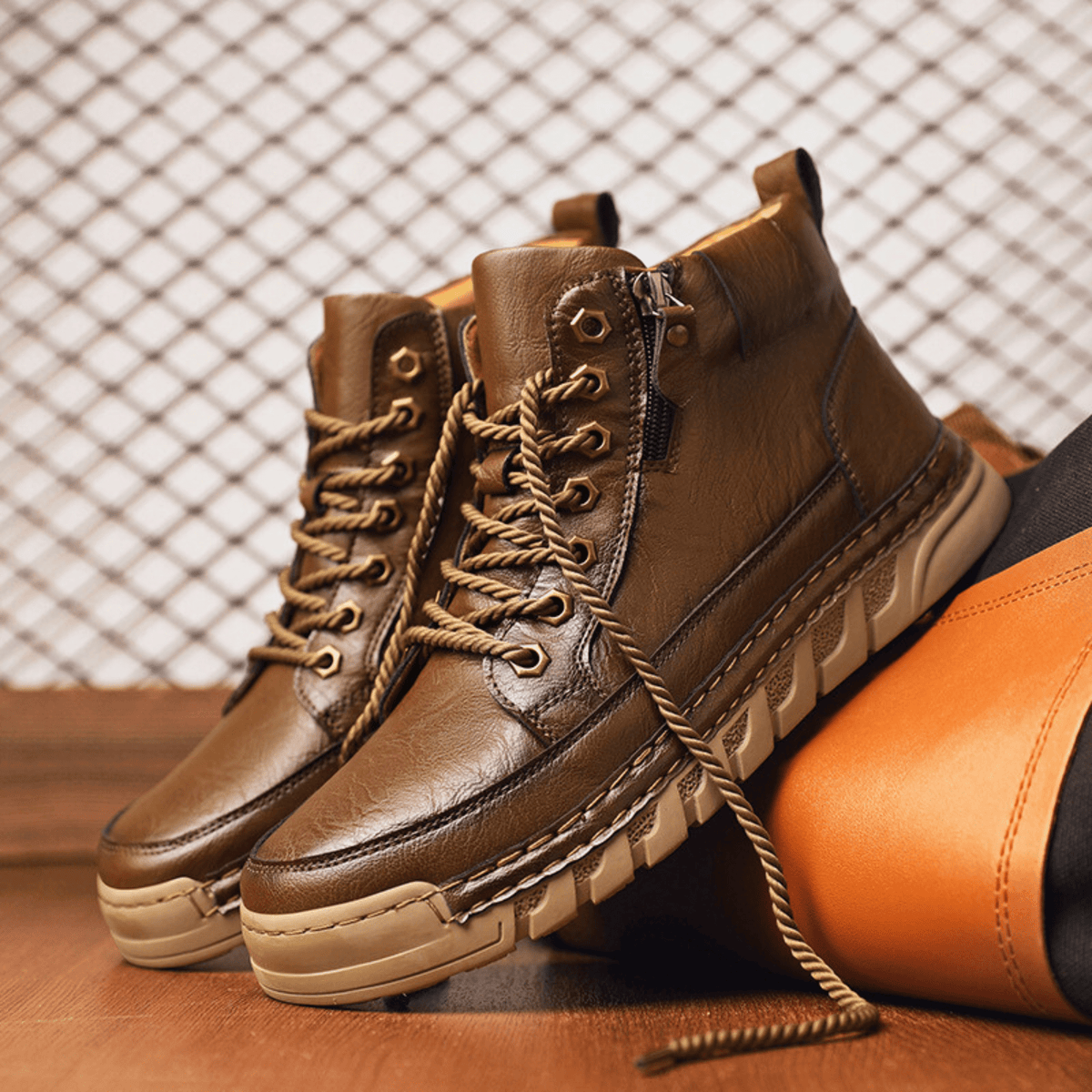 Maxime Bottines Urbaines Aspect Cuir Lisse Homme
