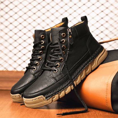 Maxime Bottines Urbaines Aspect Cuir Lisse Homme