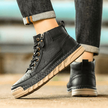Maxime Bottines Urbaines Aspect Cuir Lisse Homme