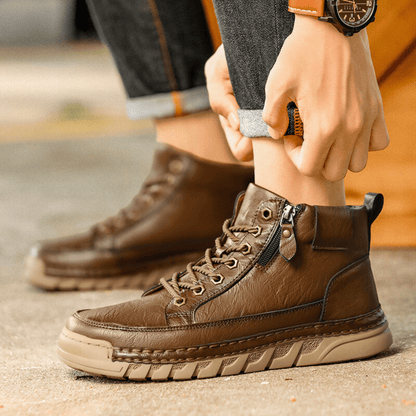 Maxime Bottines Urbaines Aspect Cuir Lisse Homme